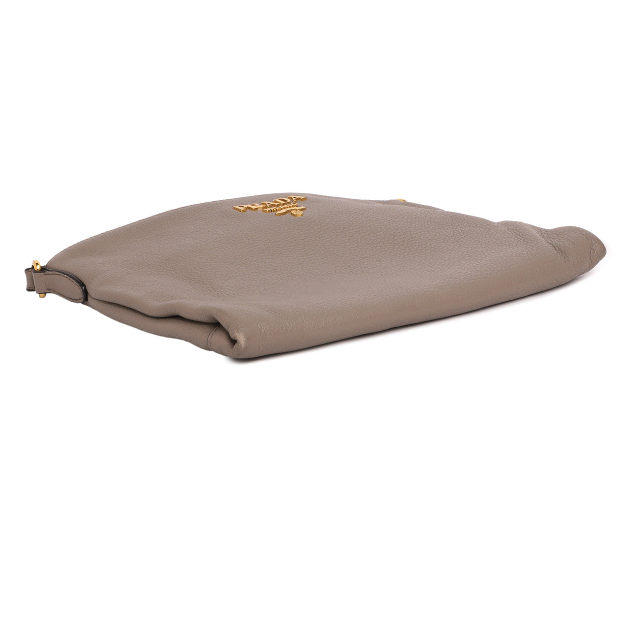 Prada Grey Vitello Daino Soft Crossbody