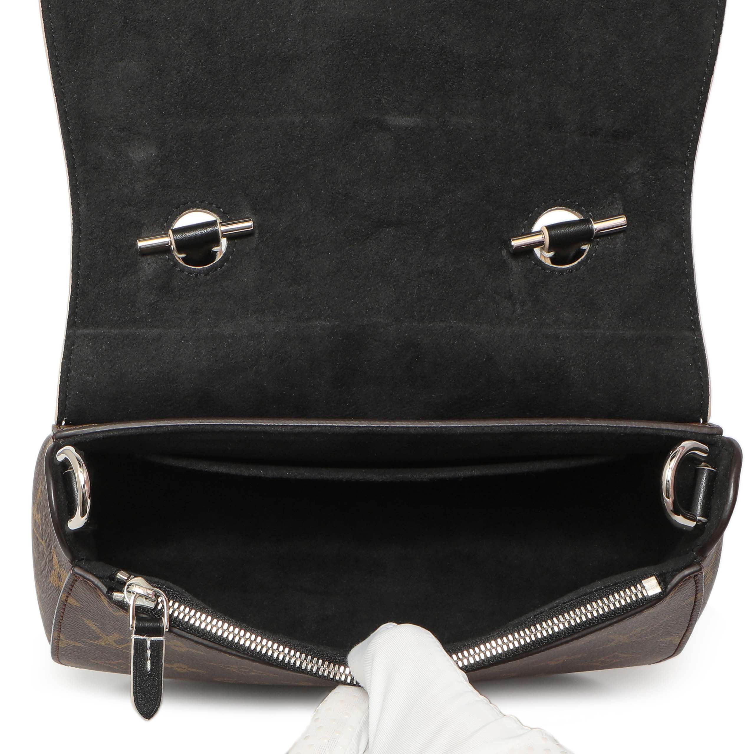 Louis Vuitton Black Calfskin Monogram Chain It PM