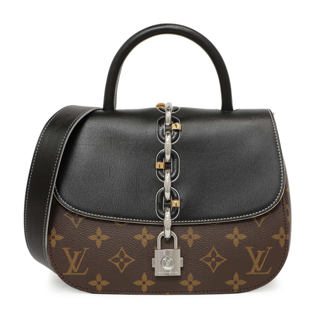 Louis Vuitton Black Calfskin Monogram Chain It PM