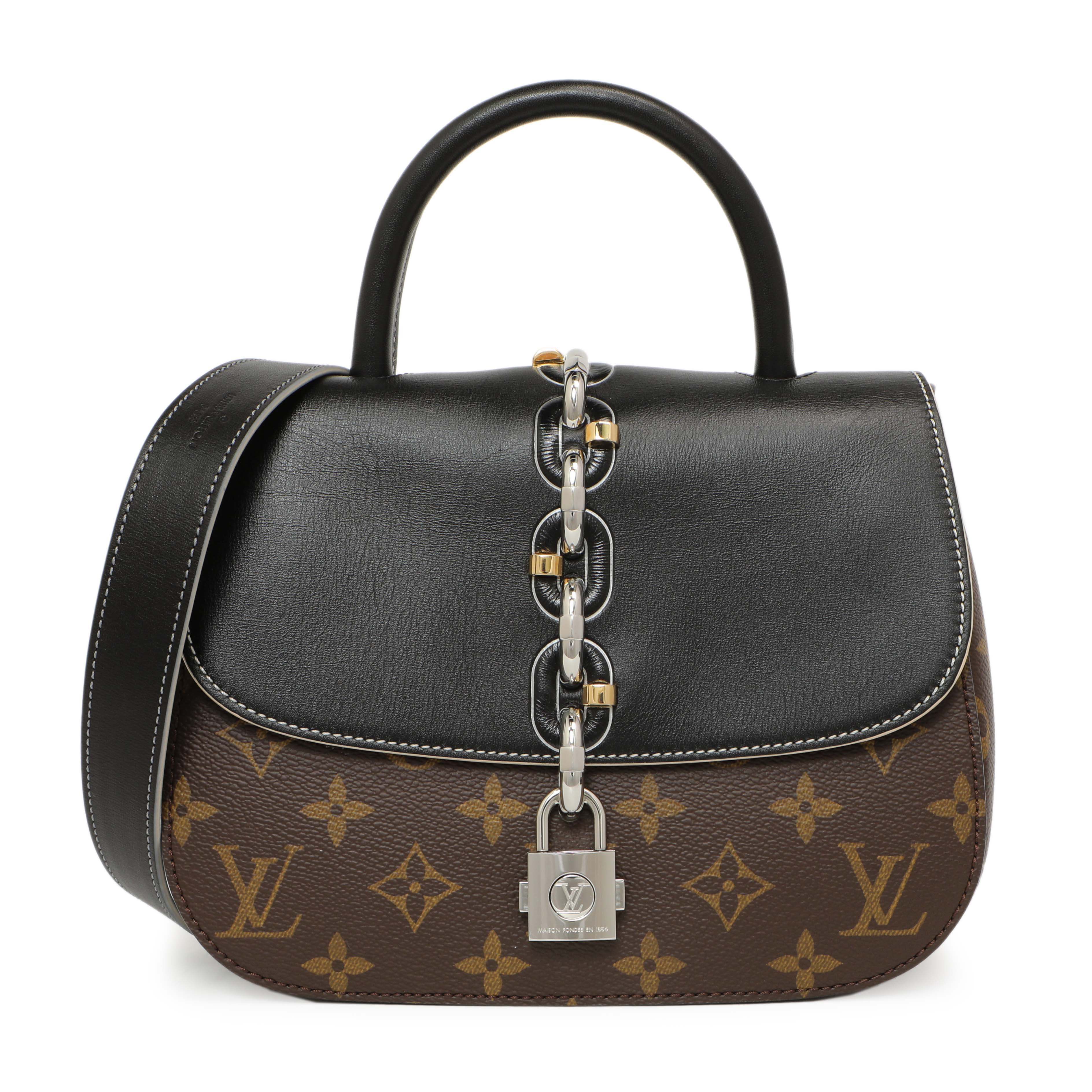 Louis Vuitton Black Calfskin Monogram Chain It PM