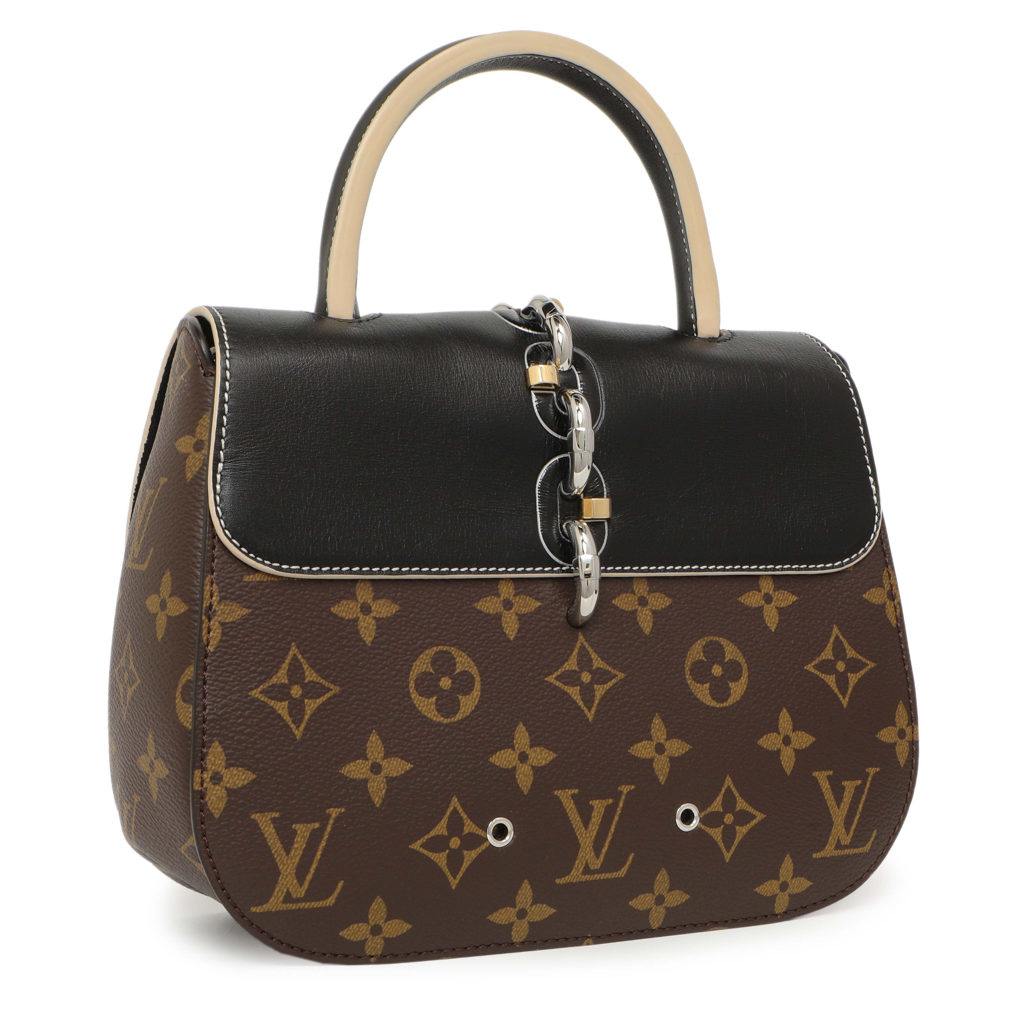 Louis Vuitton Black Calfskin Monogram Chain It PM