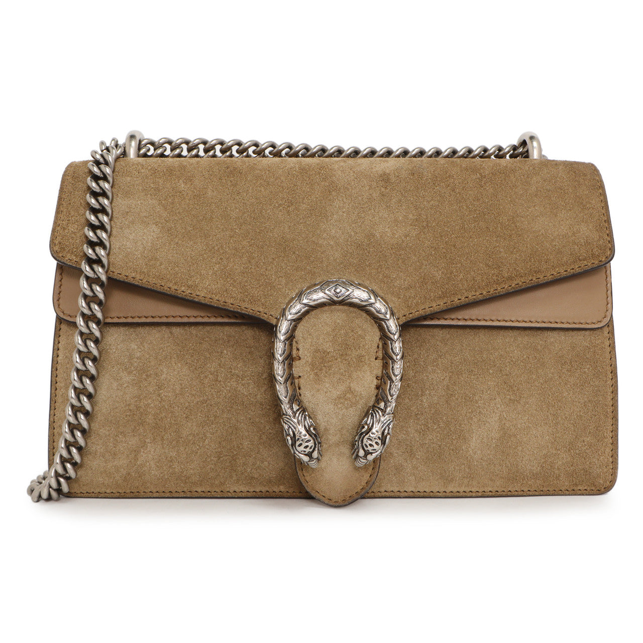 Gucci Taupe Suede Small Dionysus Shoulder Bag