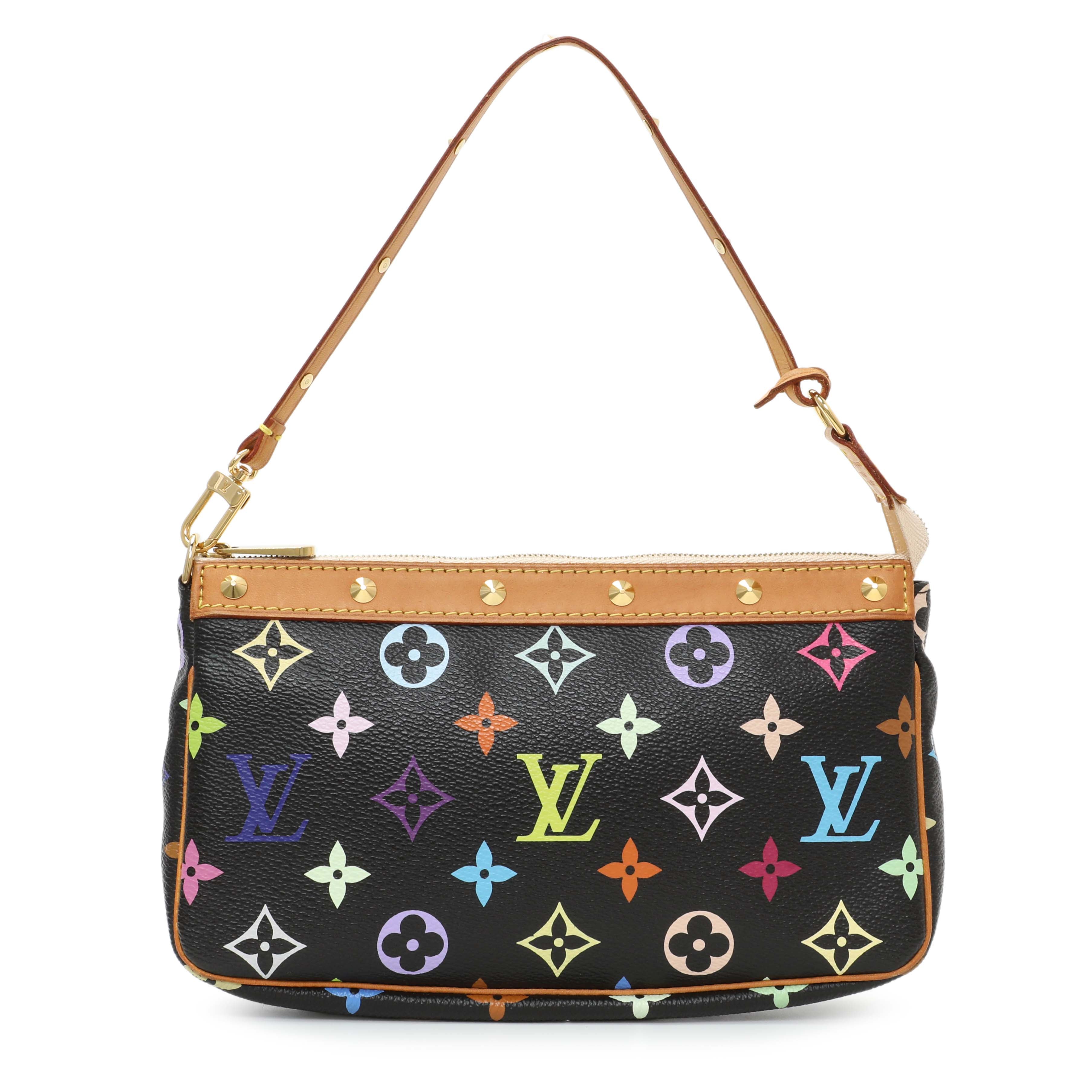 Louis Vuitton Black Monogram Multicolor Pochette Accessories