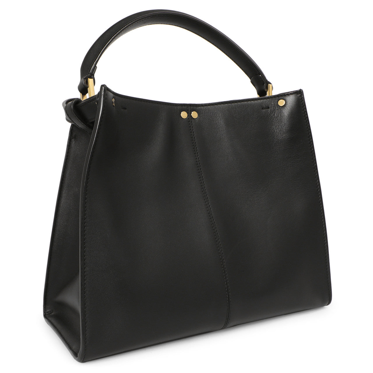Fendi Black Vitello Seta Medium Peekaboo X-Lite