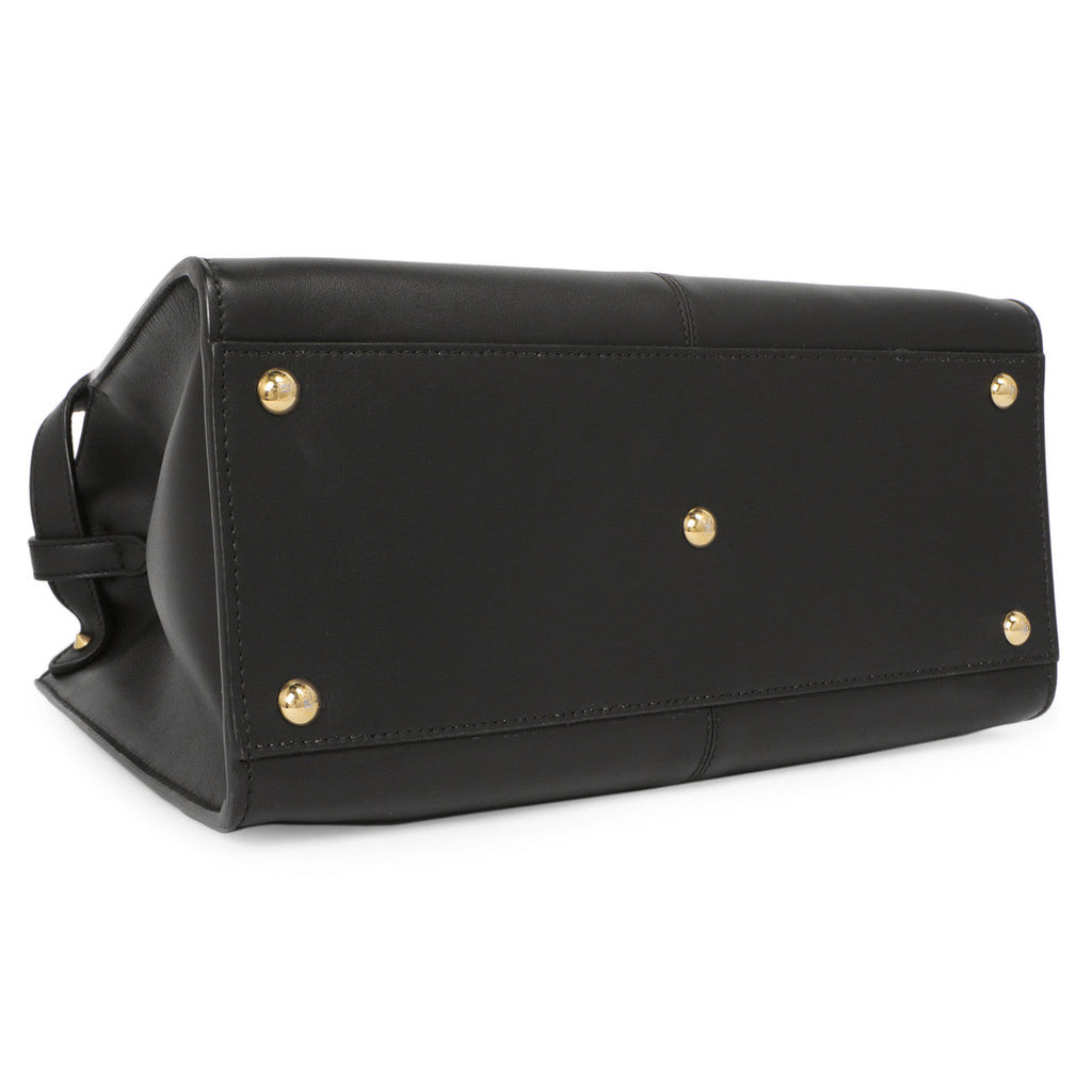 Fendi Black Vitello Seta Medium Peekaboo X-Lite