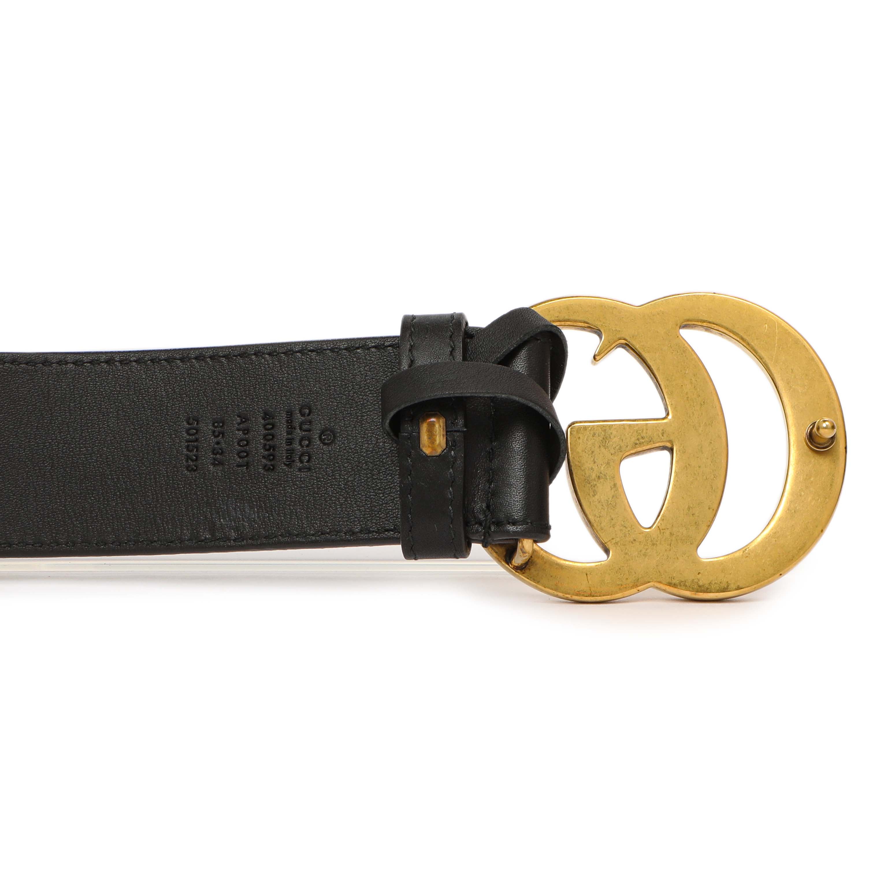 Gucci Black Calfskin Double G 40mm Belt