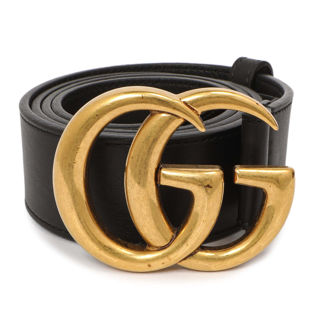 Gucci Black Calfskin Double G 40mm Belt