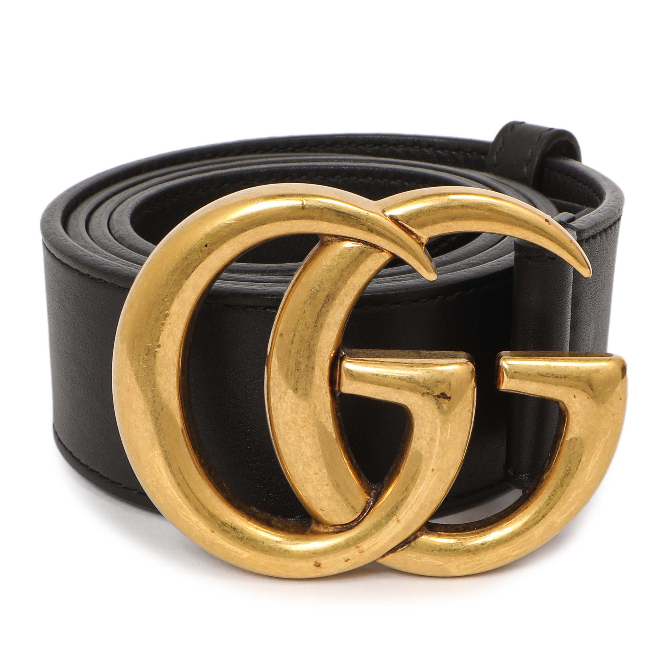 Gucci Black Calfskin Double G 40mm Belt