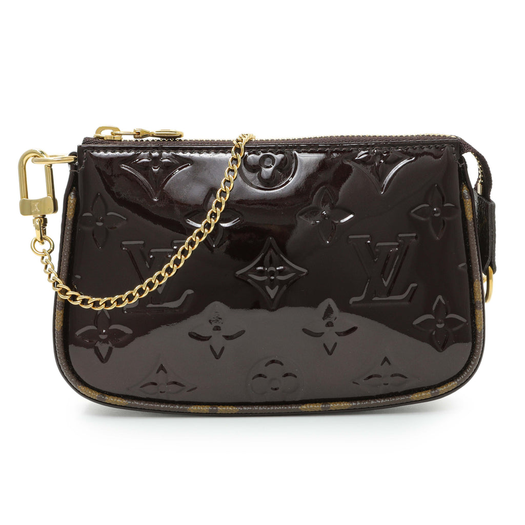 Louis Vuitton Amarante Vernis Monogram Mini Pochette Accessories