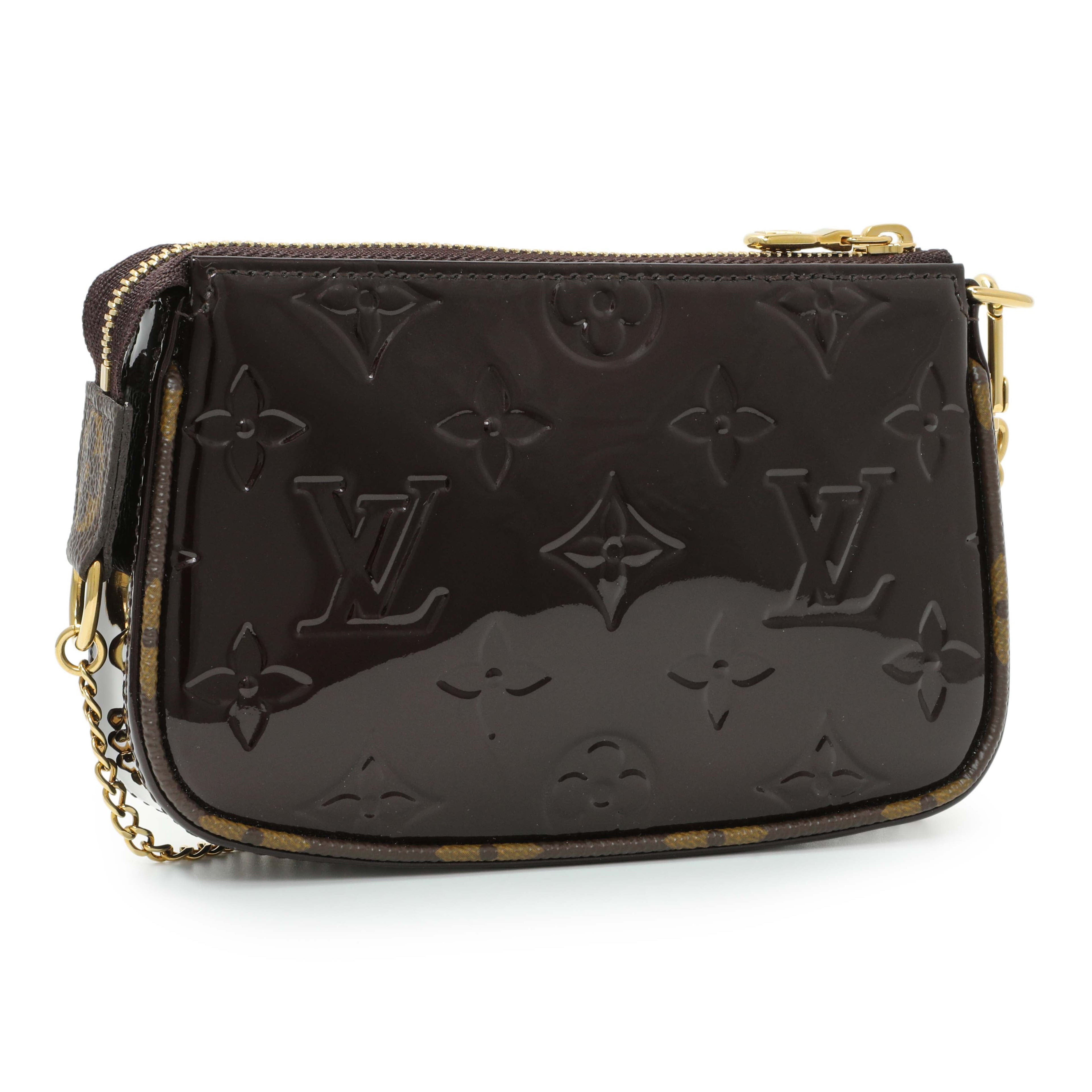 Louis Vuitton Amarante Vernis Monogram Mini Pochette Accessories
