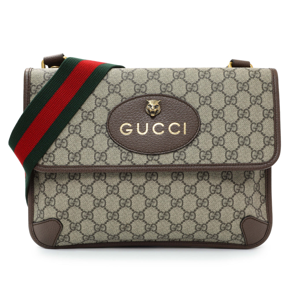 Gucci GG Supreme Monogram Web Neo Vintage Messenger Bag