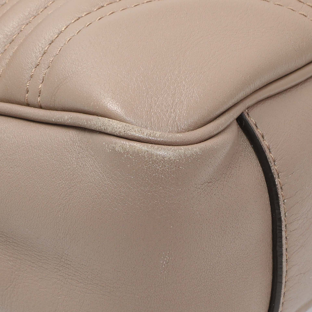 Gucci Porcelain Rose Calfskin Matelasse Medium GG Marmont Shoulder Bag