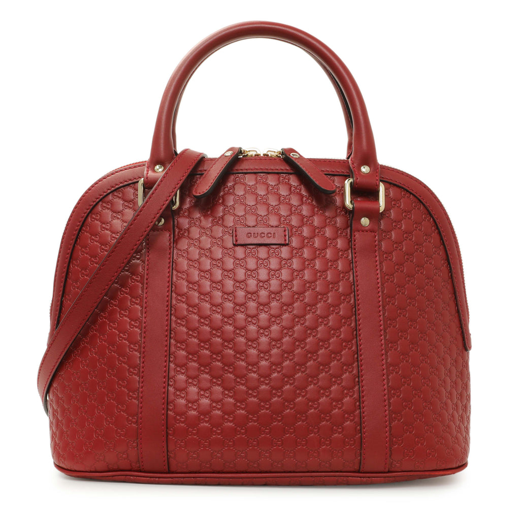 Gucci Burgundy Soft Microguccissima Medium Dome Bag