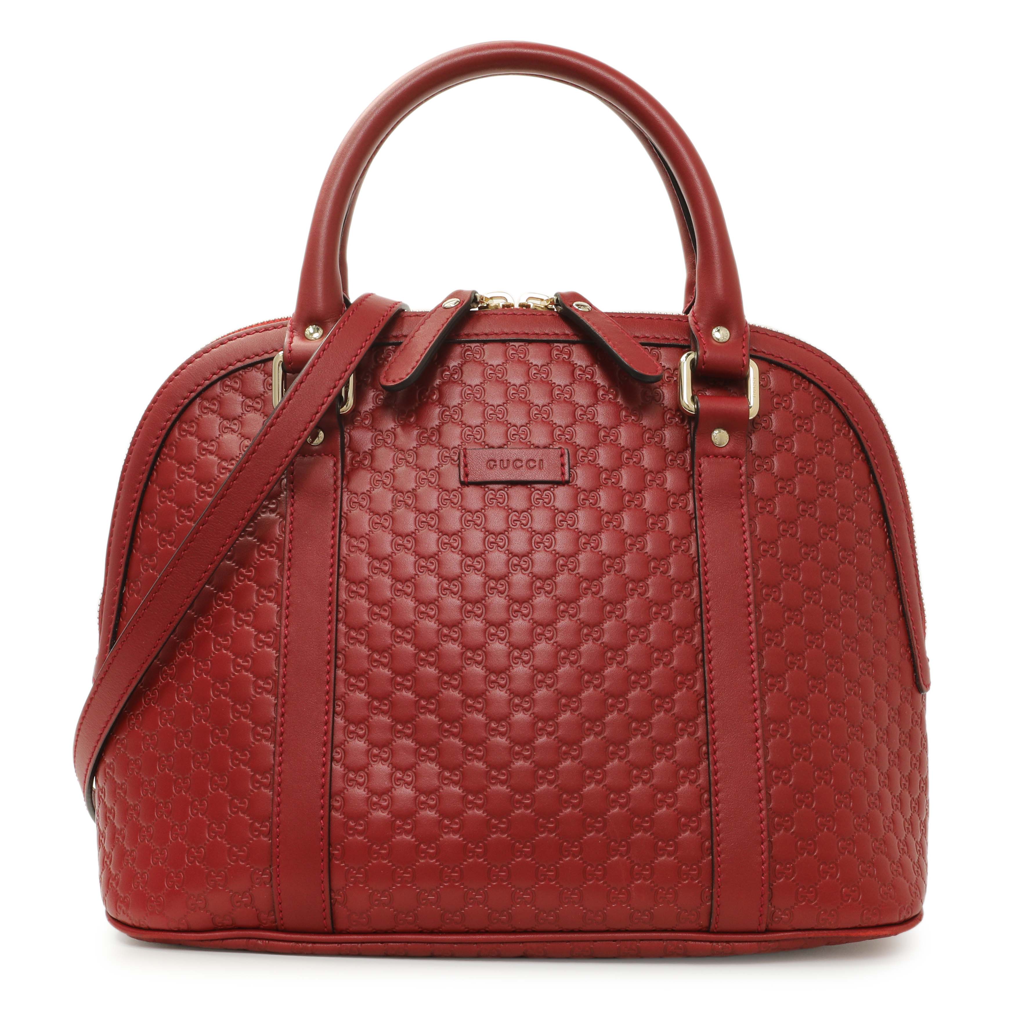 Gucci Burgundy Soft Microguccissima Medium Dome Bag