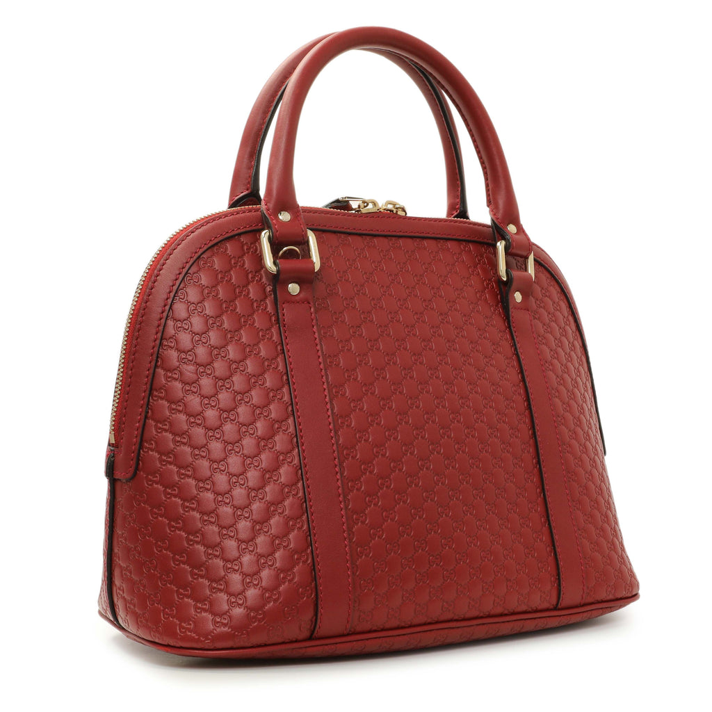 Gucci Burgundy Soft Microguccissima Medium Dome Bag