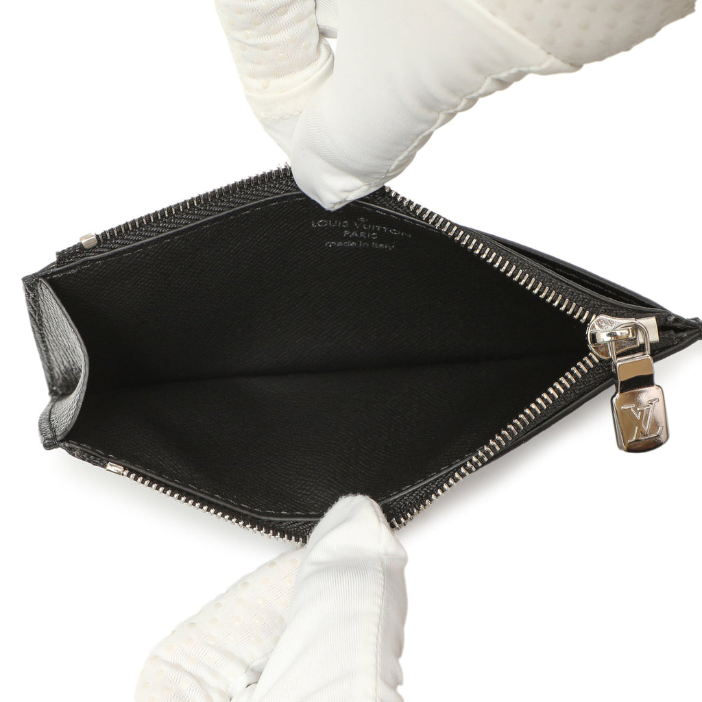 Louis Vuitton Monogram Eclipse Taiga Coin Card Holder