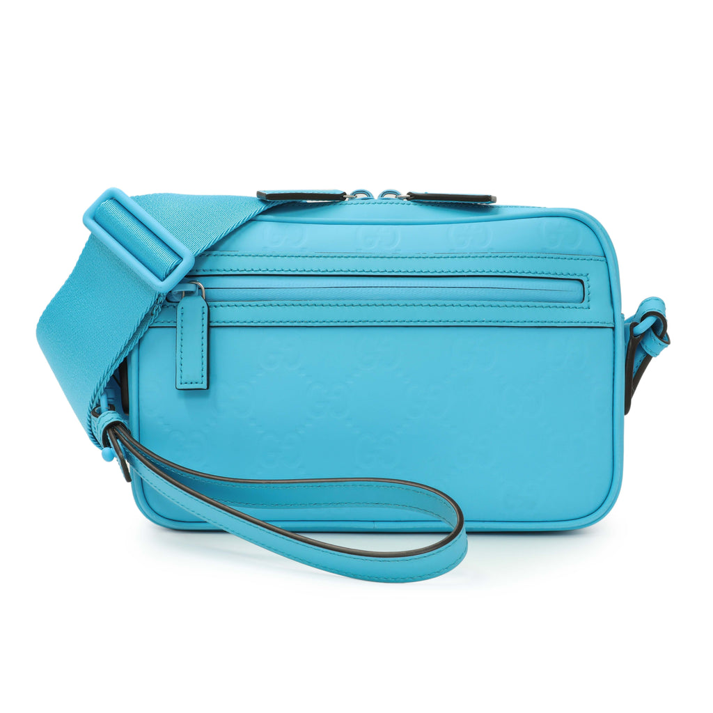 Gucci Rubber Effect Calfskin Monogram GG Messenger