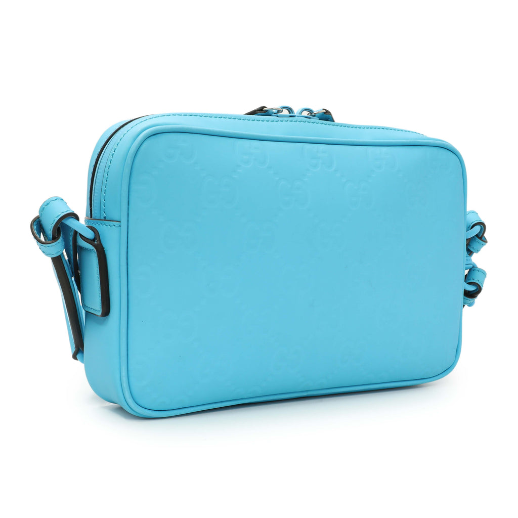 Gucci Rubber Effect Calfskin Monogram GG Messenger