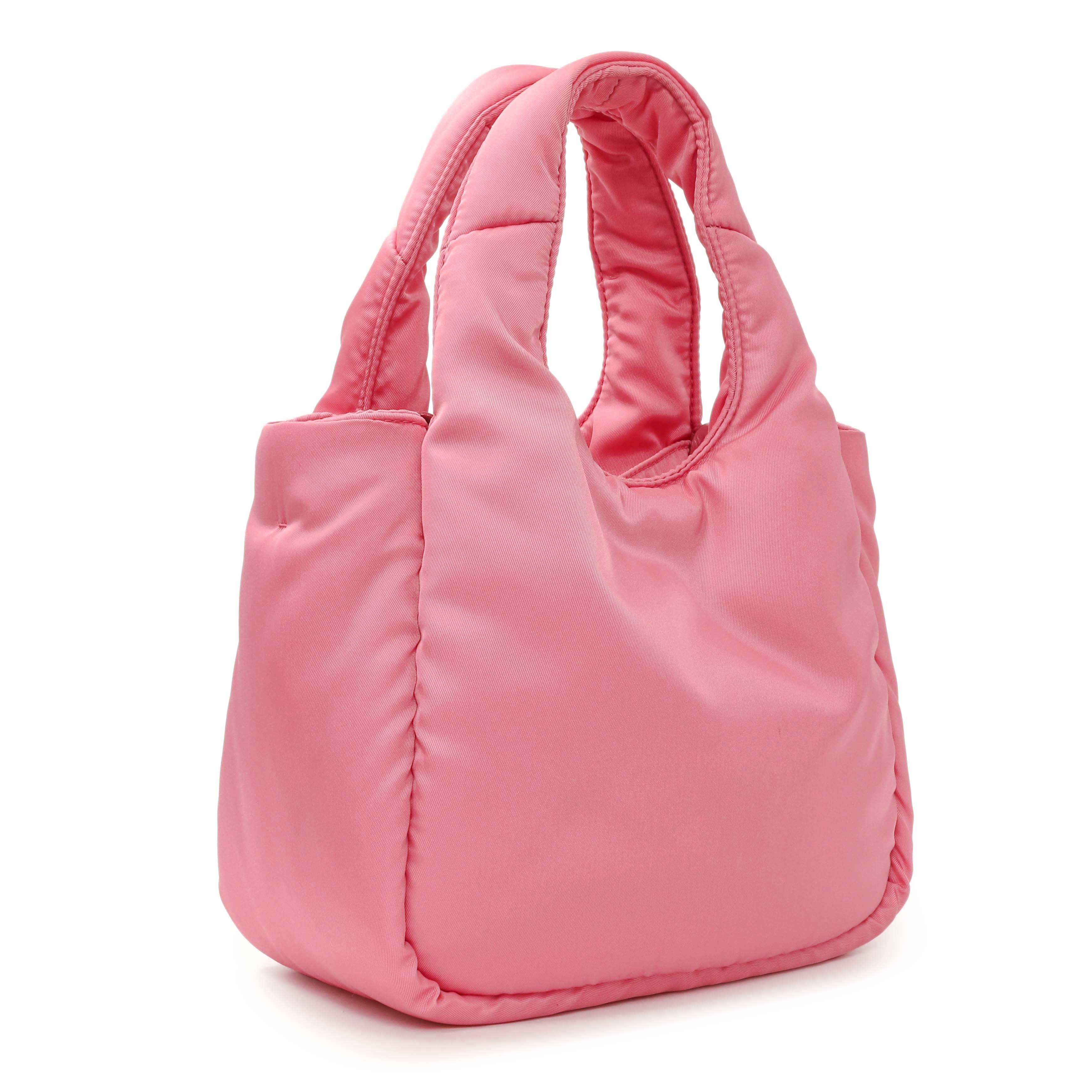 Prada Pink Re-Nylon Mini Padded Soft Tote
