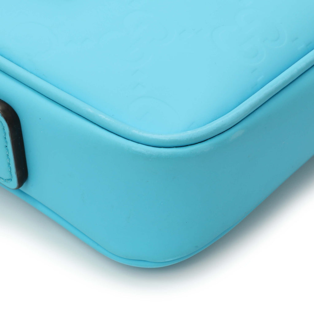 Gucci Rubber Effect Calfskin Monogram GG Messenger