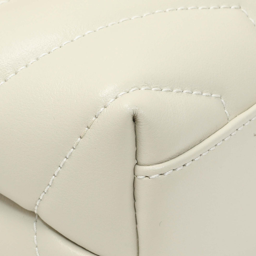 Saint Laurent Crema Calfskin Monogram Toy Loulou Crossbody