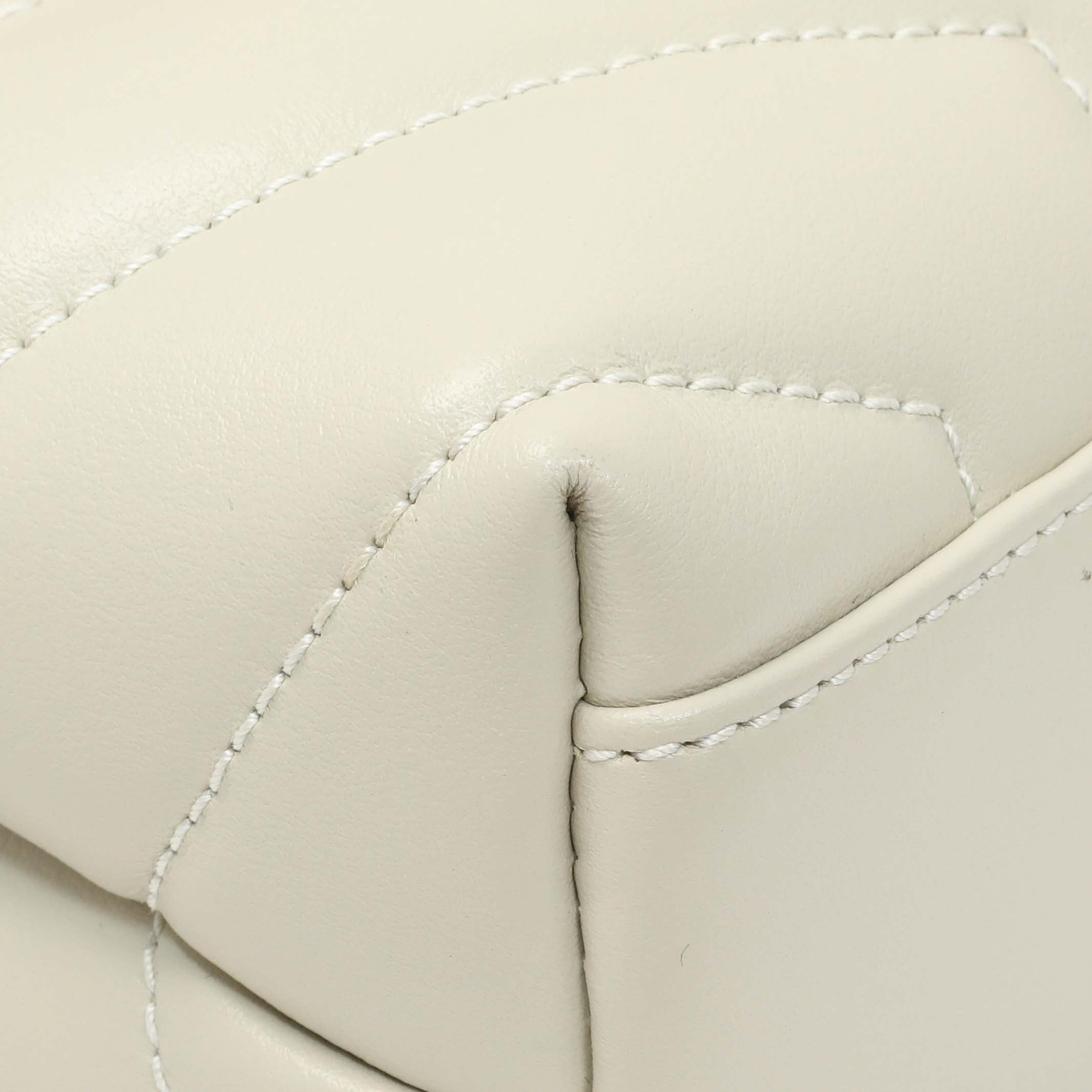 Saint Laurent Crema Calfskin Monogram Toy Loulou Crossbody