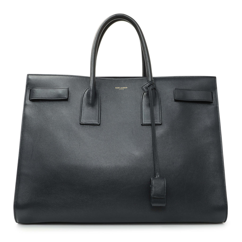 Saint Laurent Navy Calfskin Large Sac De Jour
