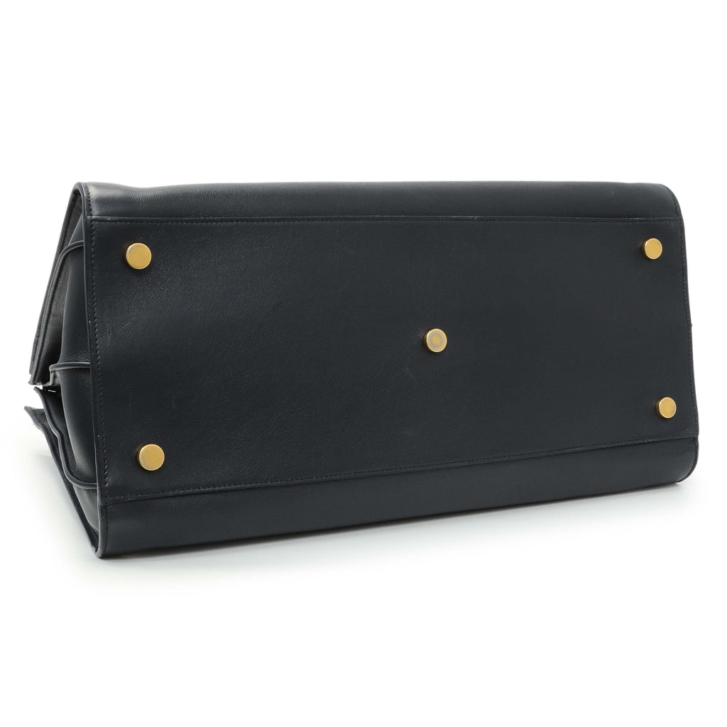 Saint Laurent Navy Calfskin Large Sac De Jour