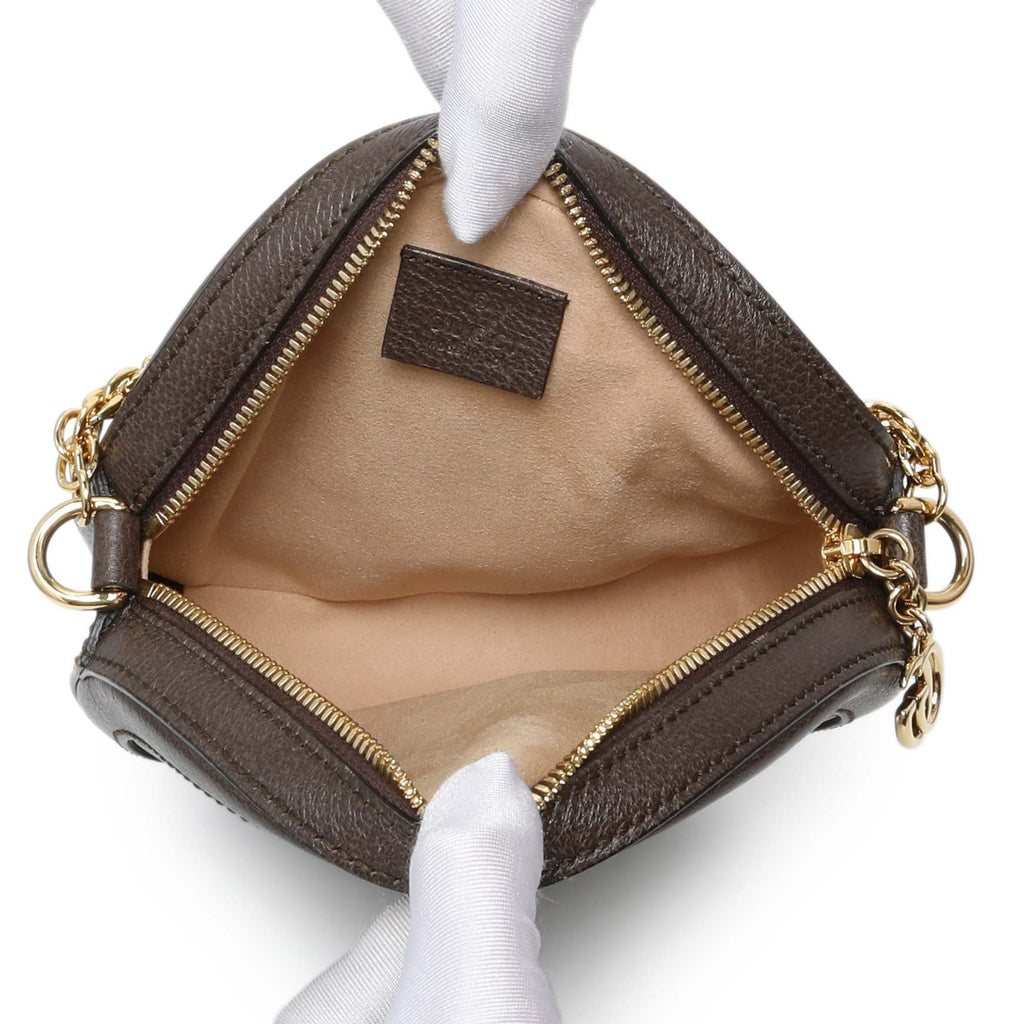 Gucci GG Supreme Monogram Web Mini Ophidia Round Shoulder Bag