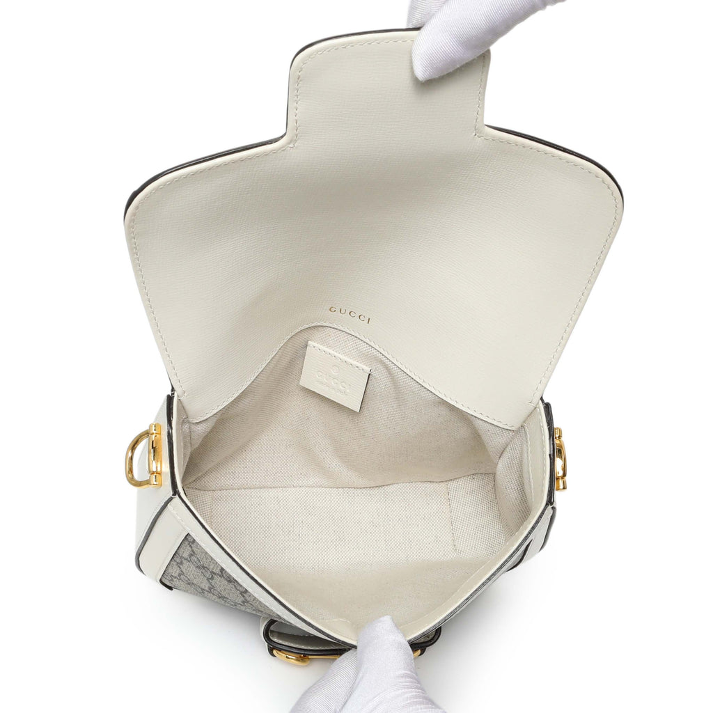 Gucci GG Supreme Monogram Web Mini Horsebit 1955 Shoulder Bag