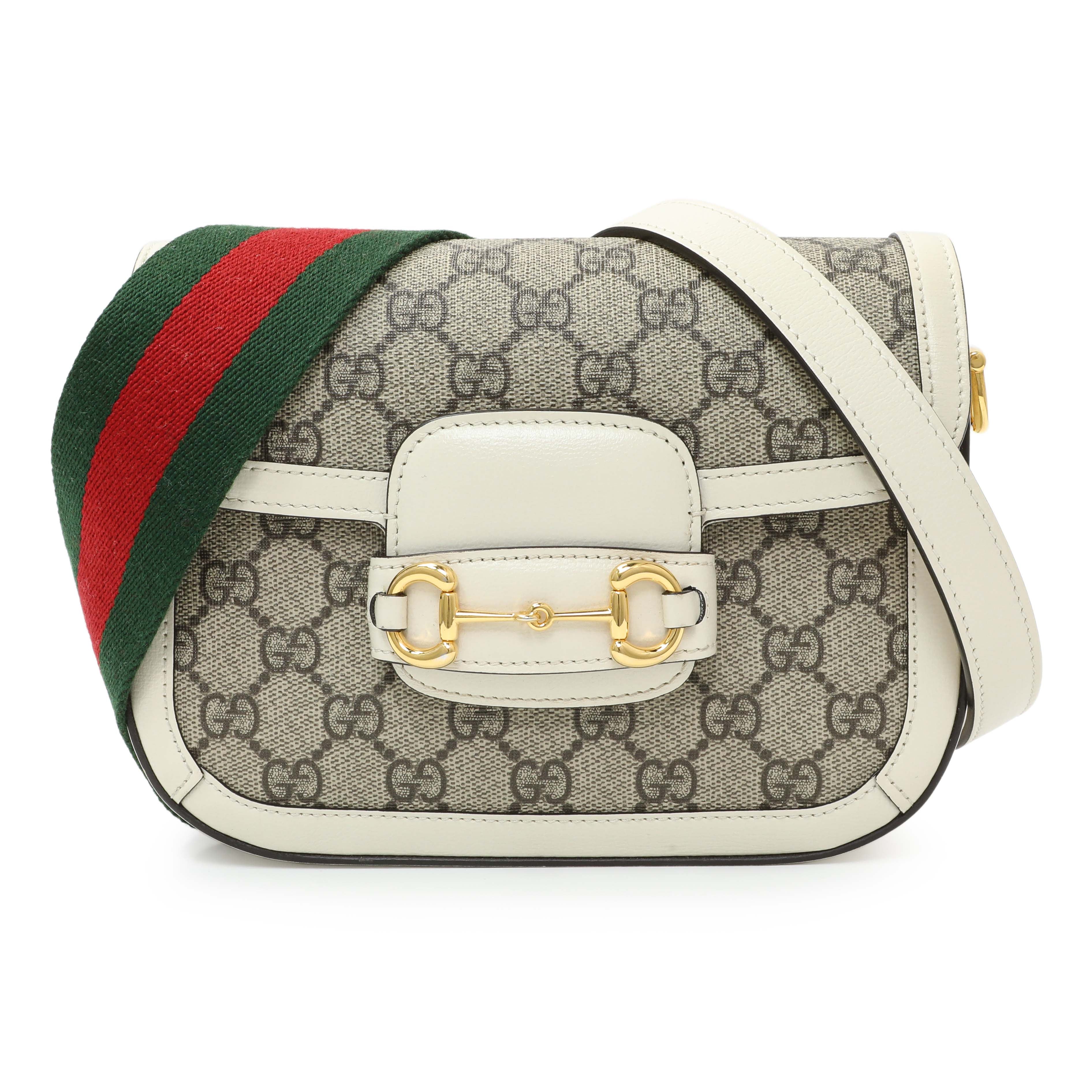 Gucci GG Supreme Monogram Web Mini Horsebit 1955 Shoulder Bag