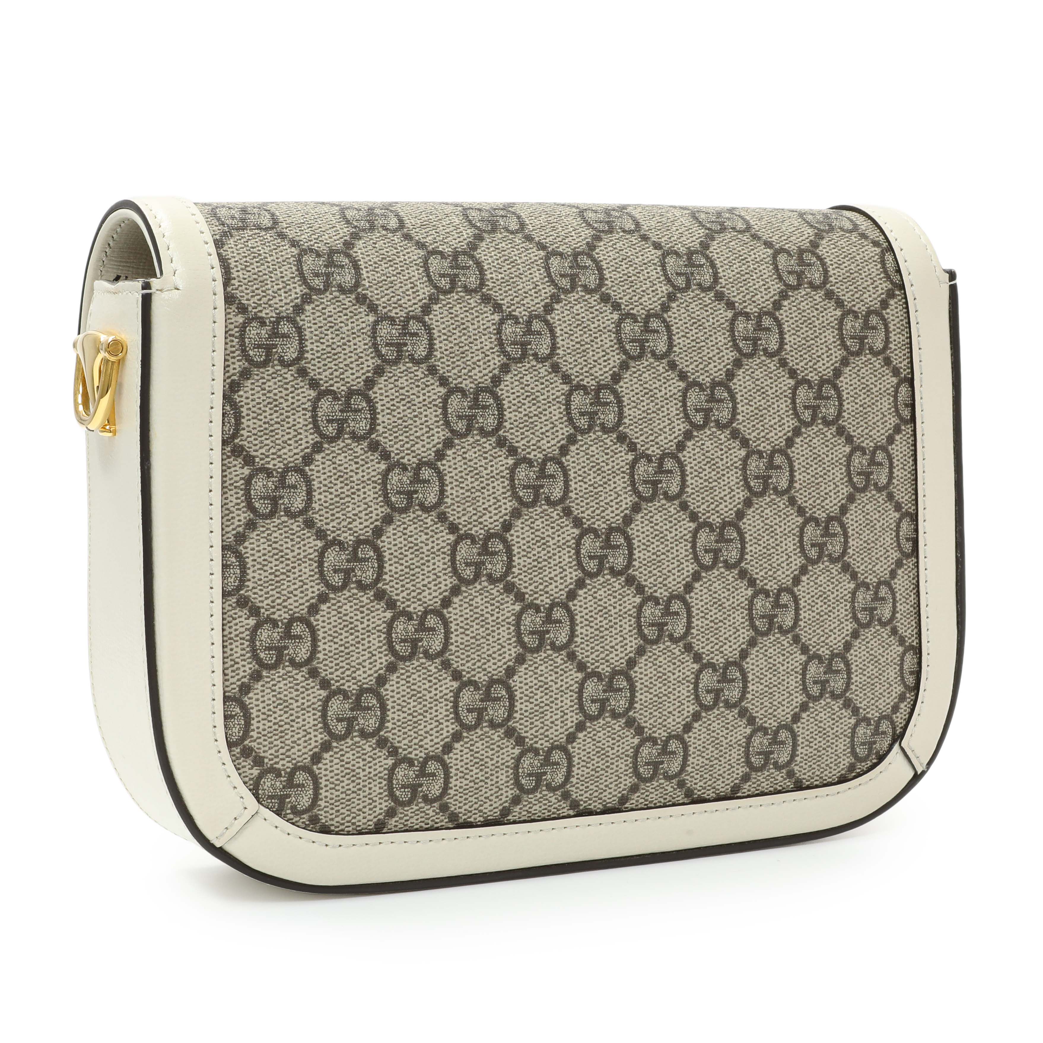 Gucci GG Supreme Monogram Web Mini Horsebit 1955 Shoulder Bag