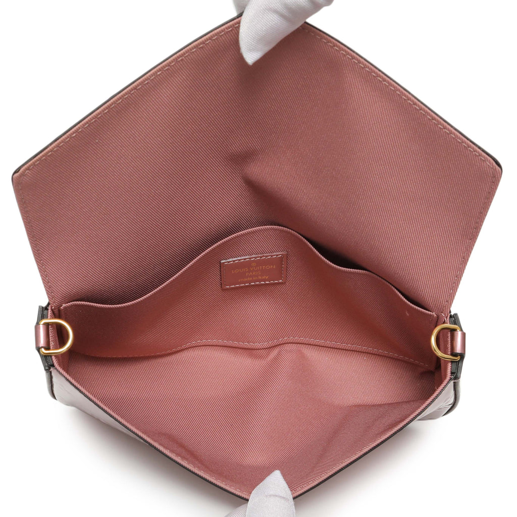 Louis Vuitton Metallic Pale Pink Vernis Pochette Felicie Chain Wallet