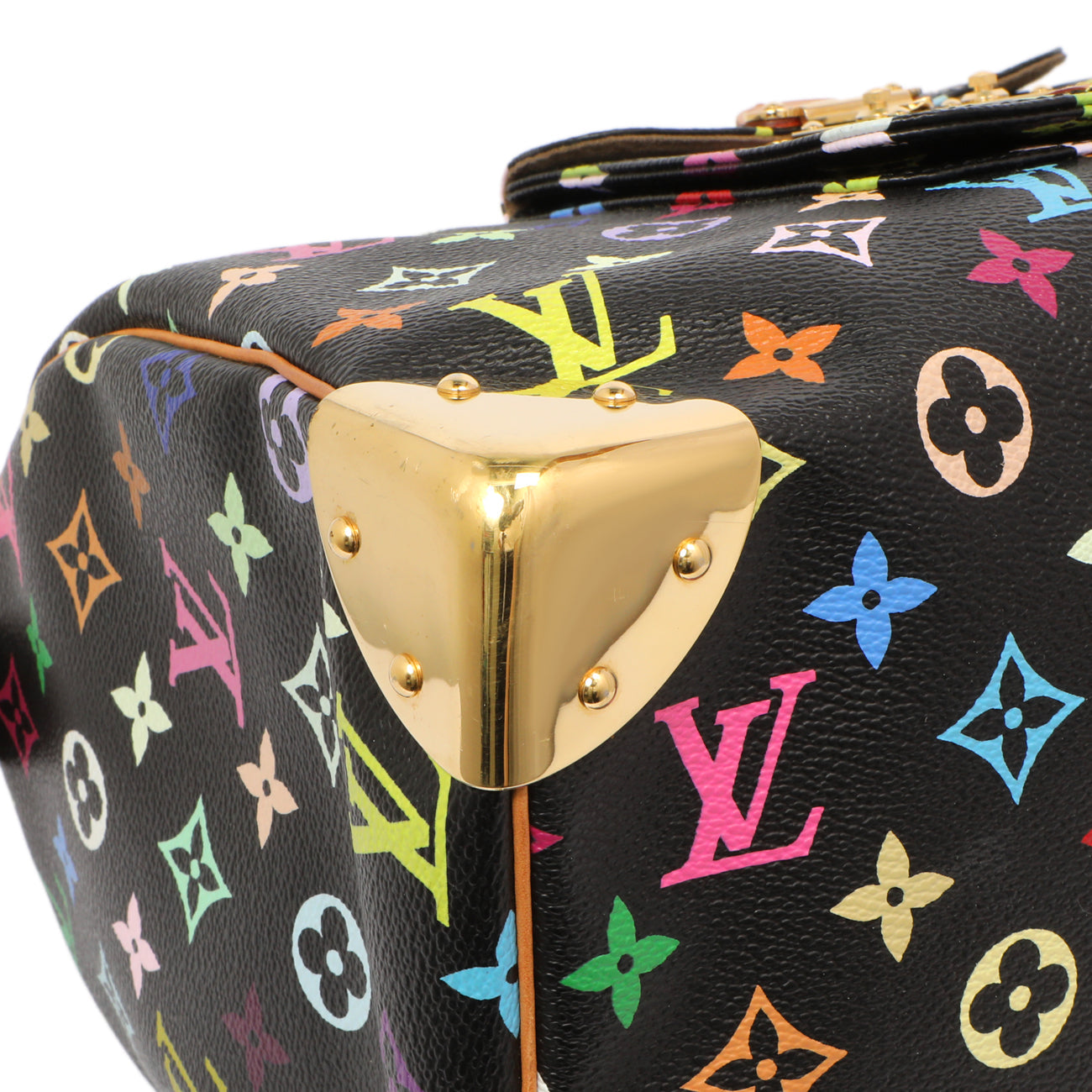 Louis Vuitton Black Monogram Multicolor Speedy 30