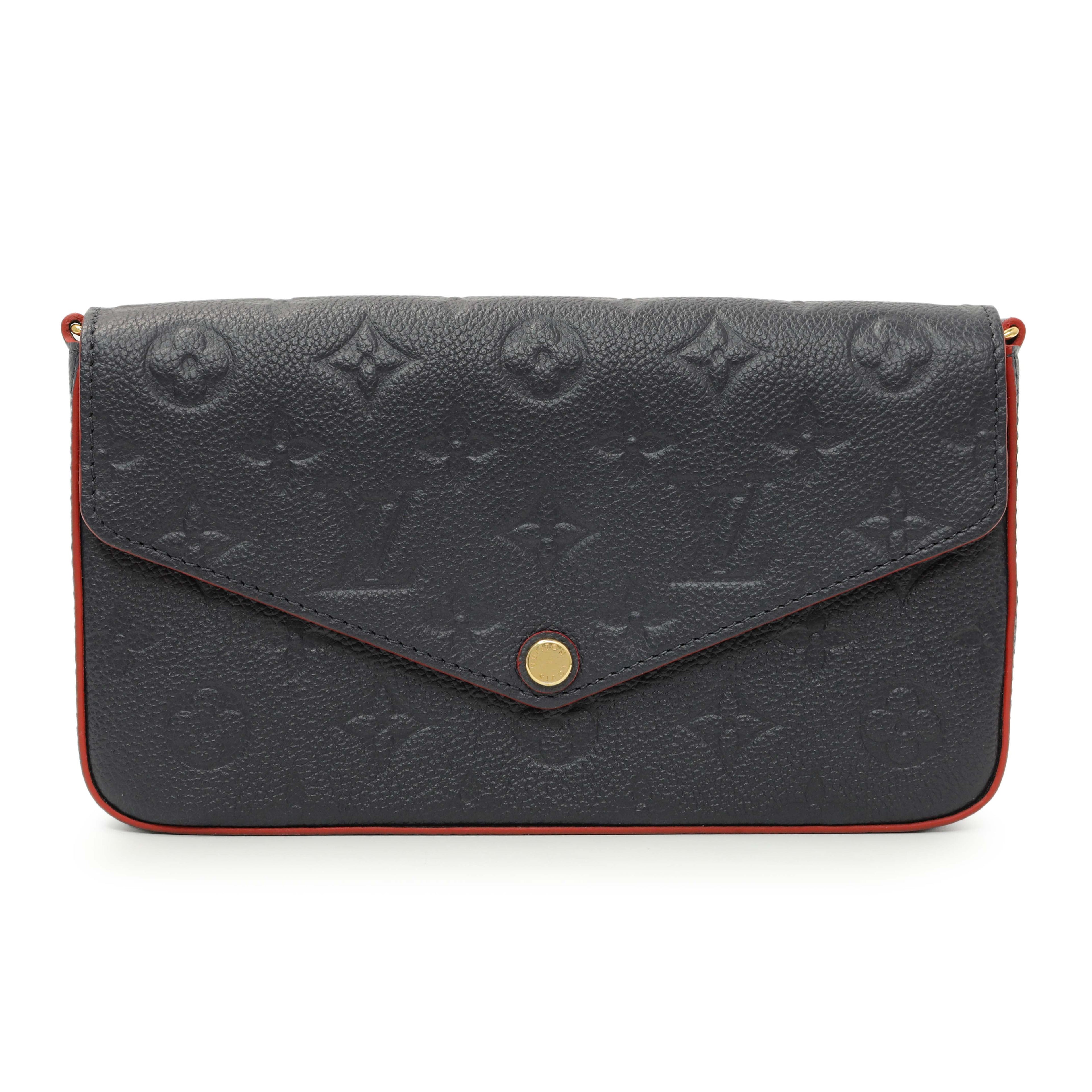 Louis Vuitton Marine Rouge Empreinte Pochette Felicie Chain Wallet