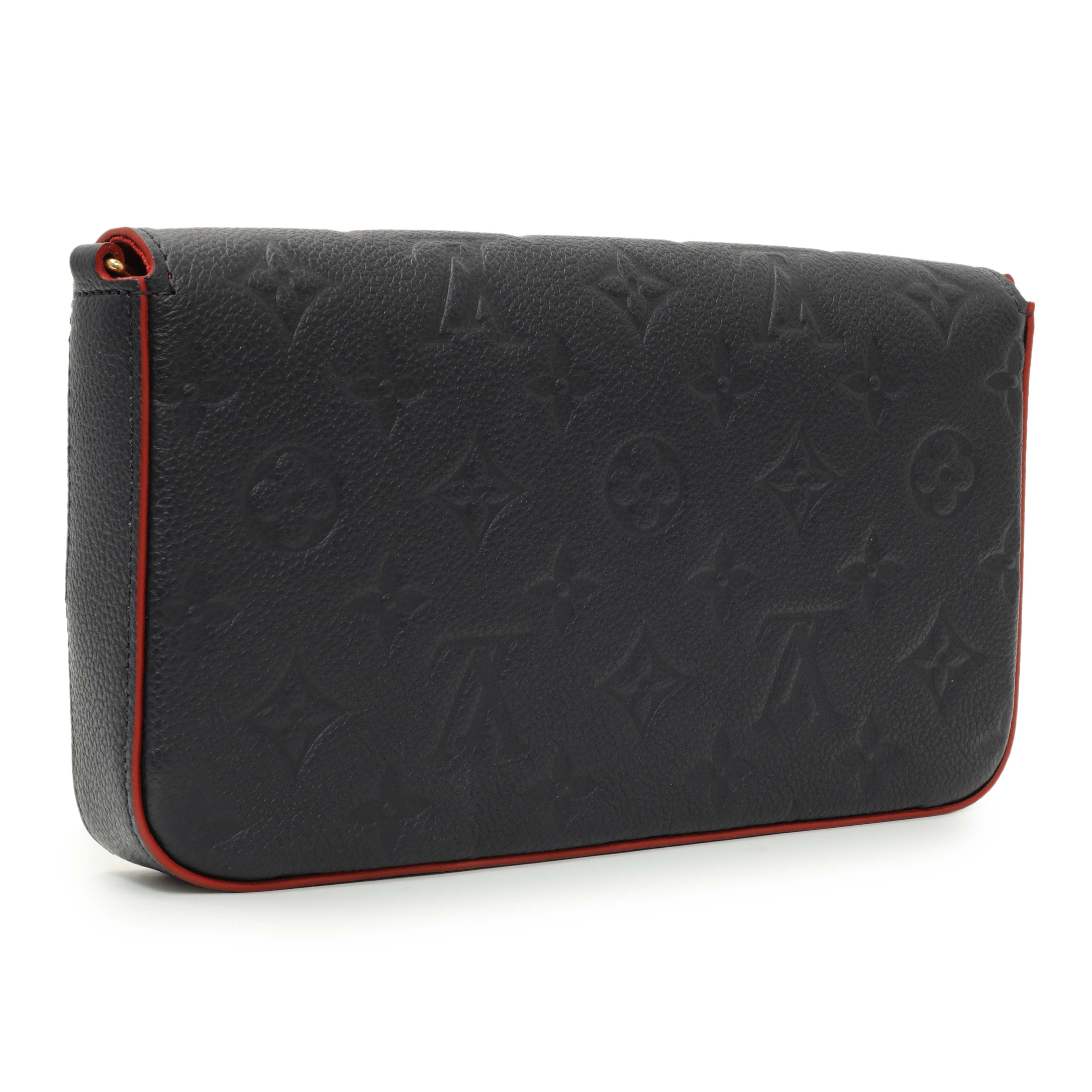 Louis Vuitton Marine Rouge Empreinte Pochette Felicie Chain Wallet