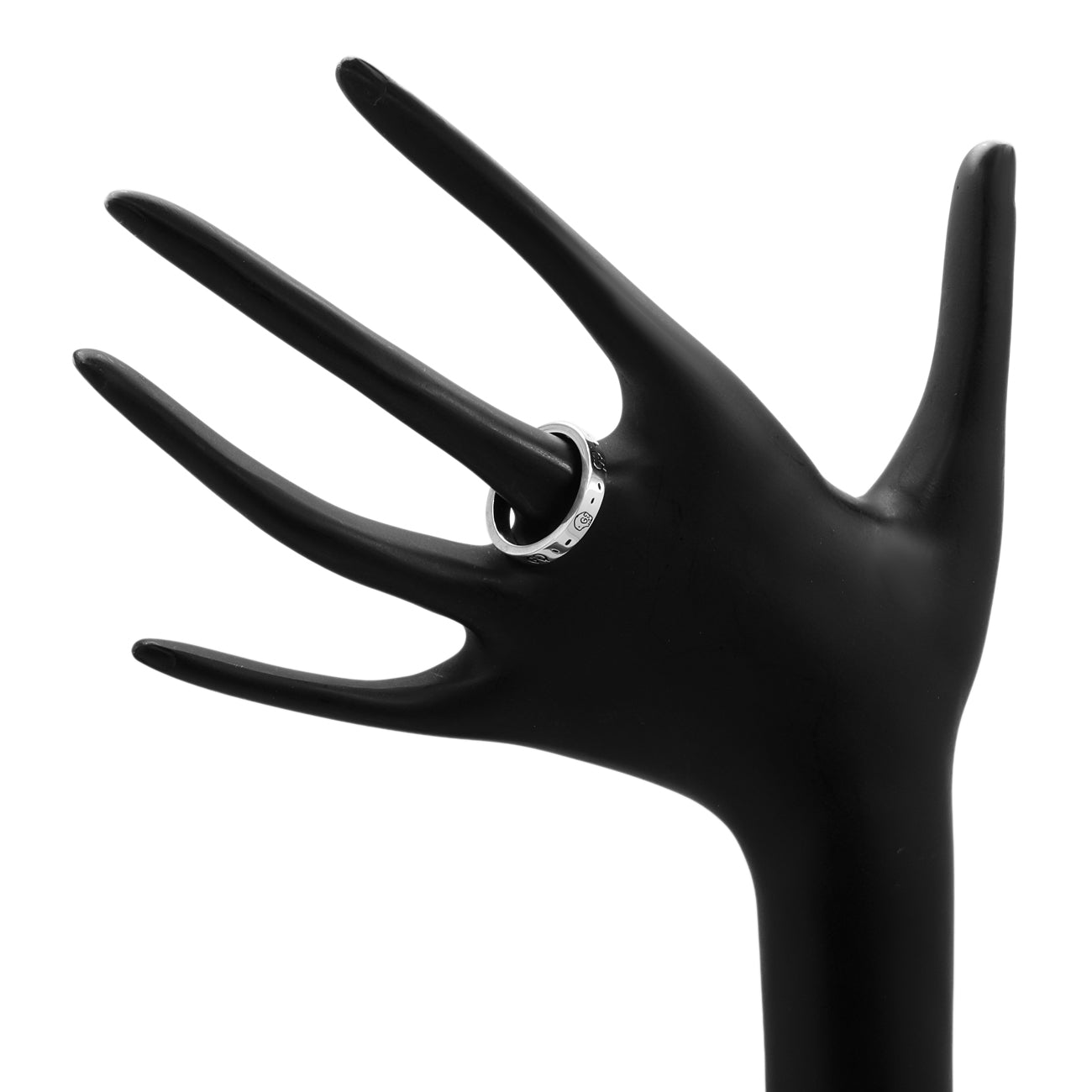 Gucci Sterling Silver GucciGhost Hamlet Skull Band Ring