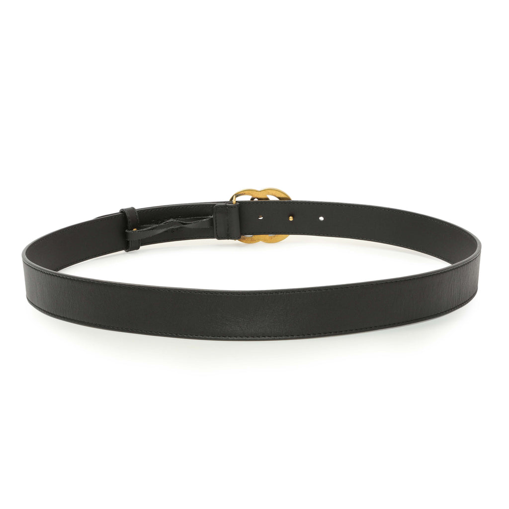 Gucci Black Calfskin Double G 30mm Belt