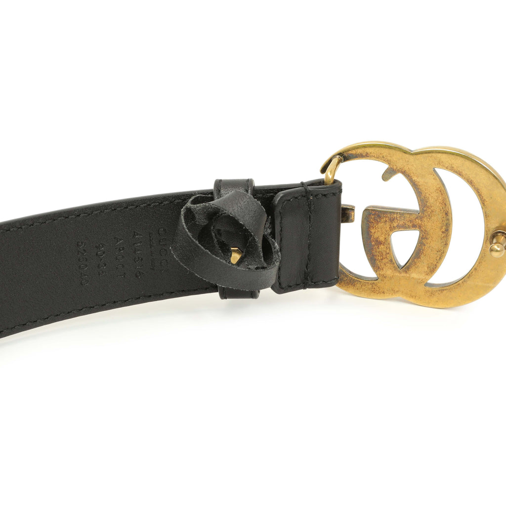 Gucci Black Calfskin Double G 30mm Belt