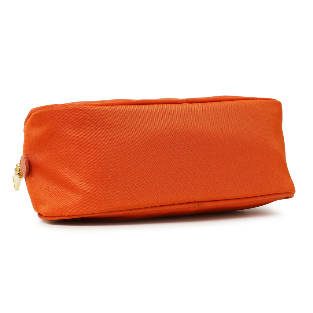 Prada Papaya Tessuto Nylon Wristlet Pouch