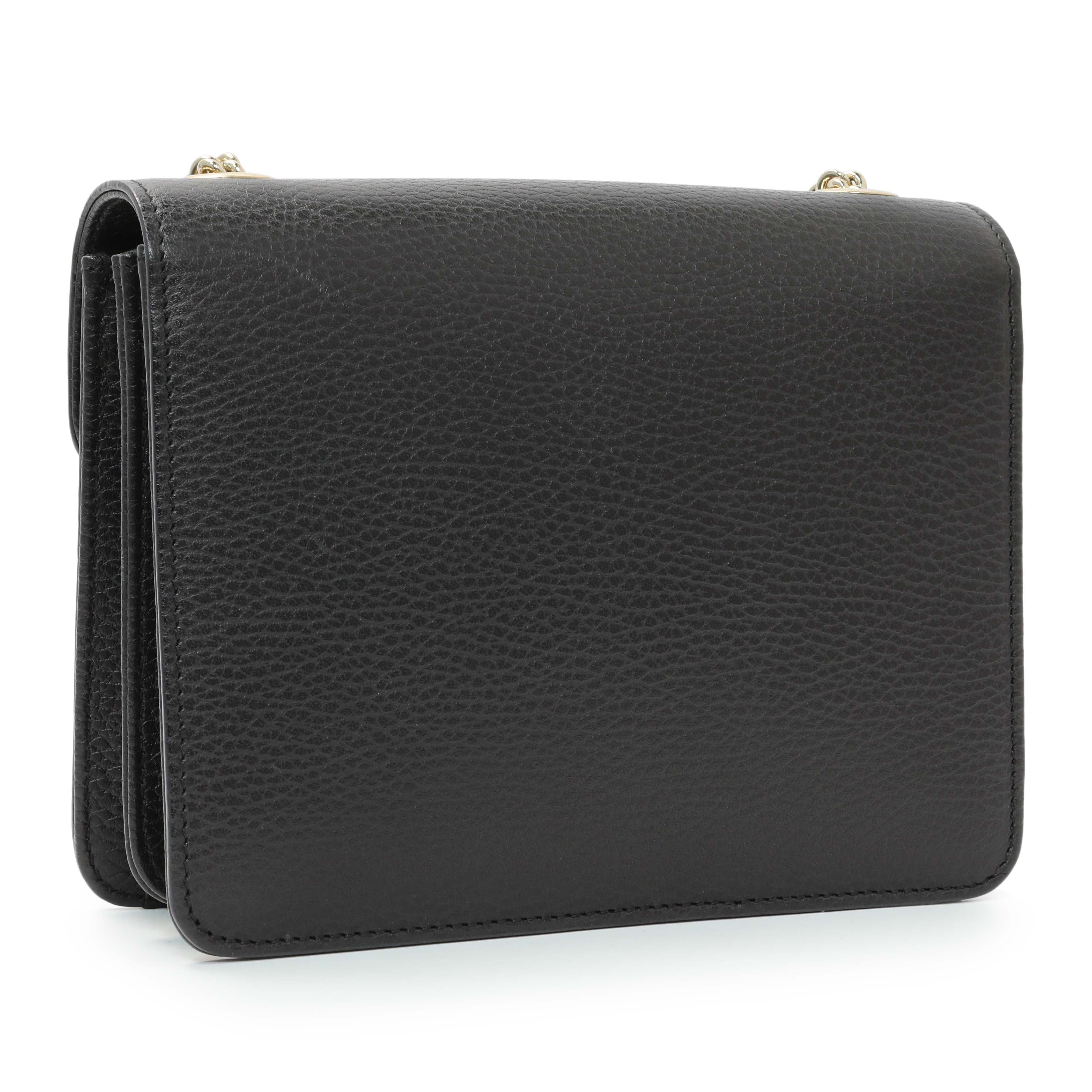 Gucci Black Dollar Calfskin Small Interlocking G Shoulder Bag