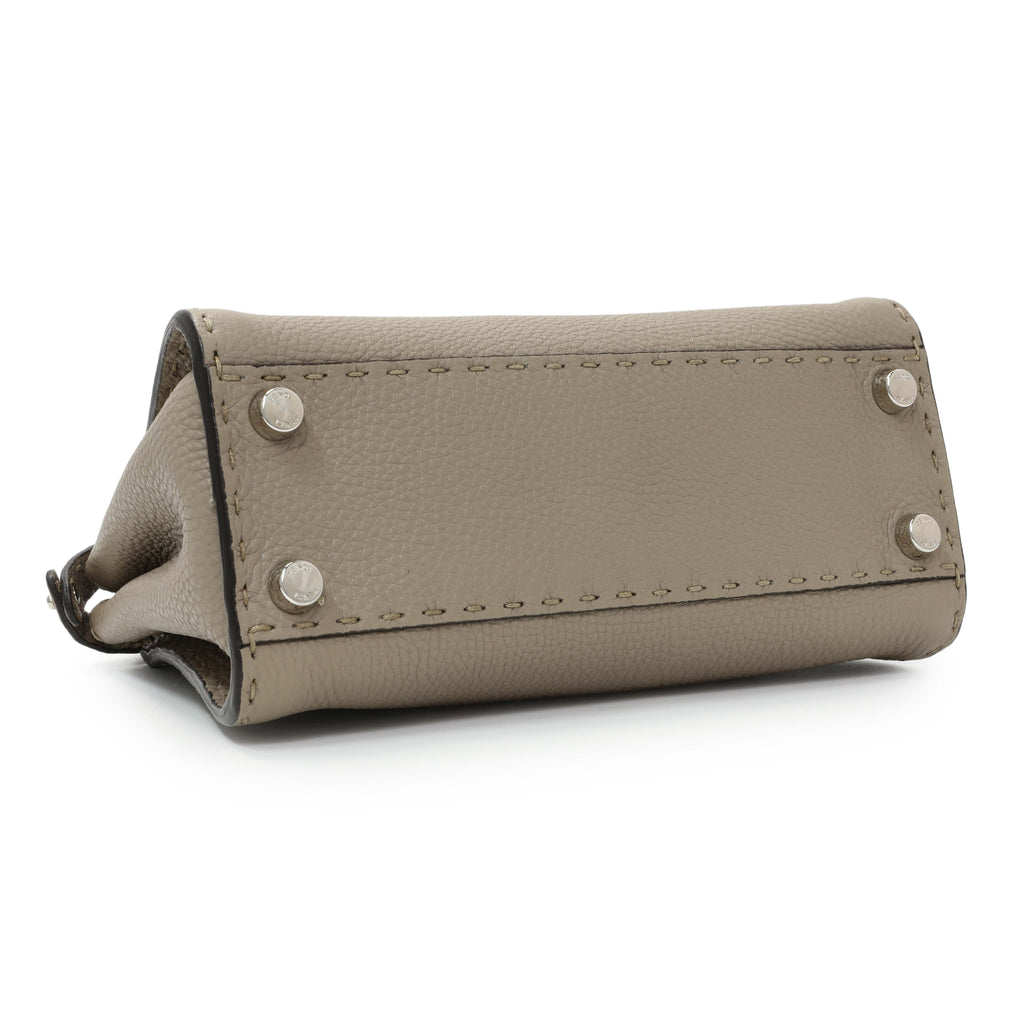 Fendi Plaster Cuoio Romano Snakeskin Selleria Mini Peekaboo Iconic Satchel