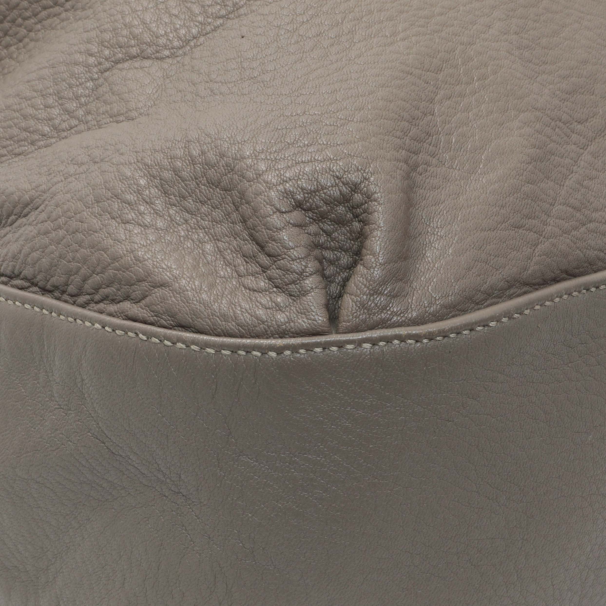 Gucci Grey Calfskin G Wave Shoulder Bag