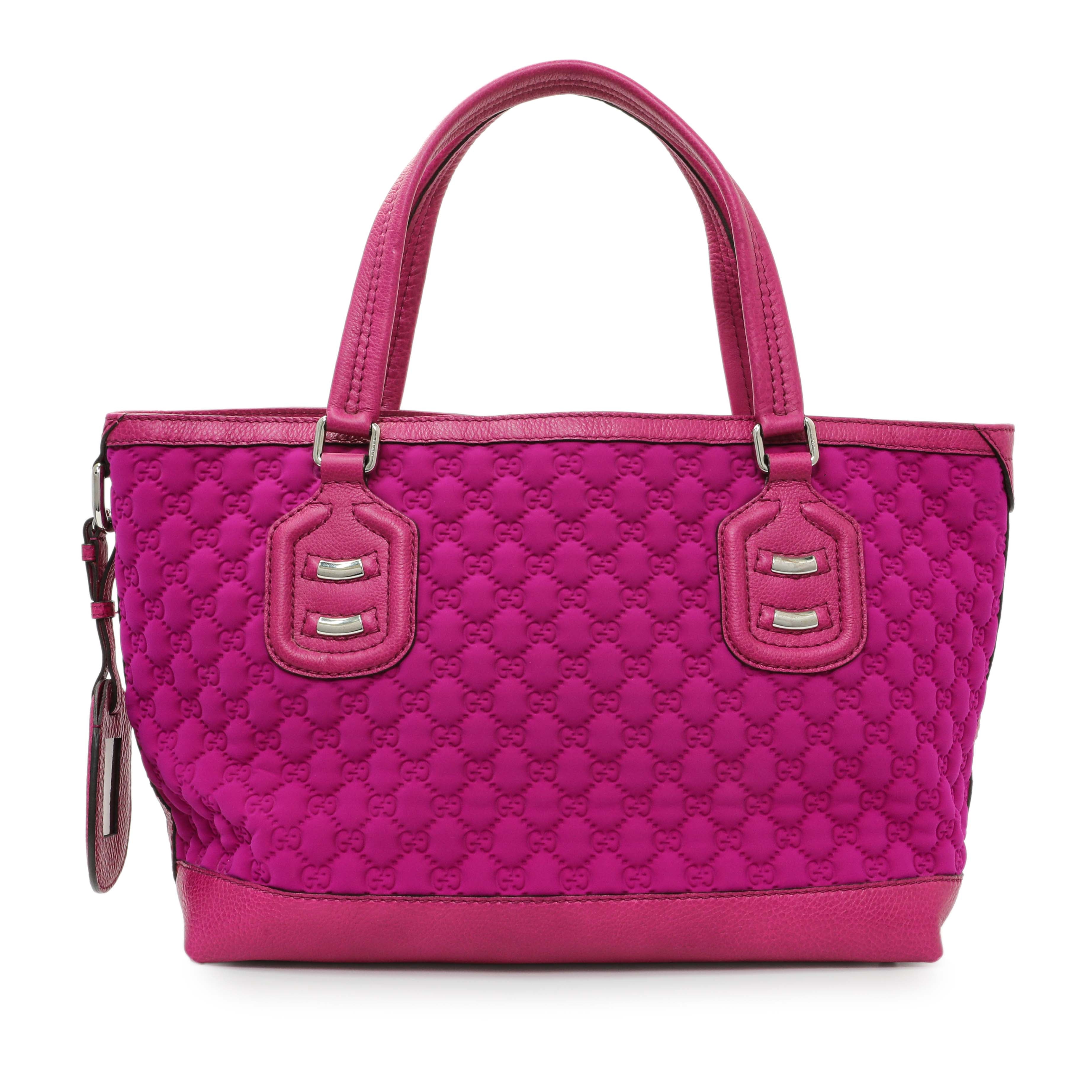 Gucci Fuchsia Guccissima Neoprene Techno Tote