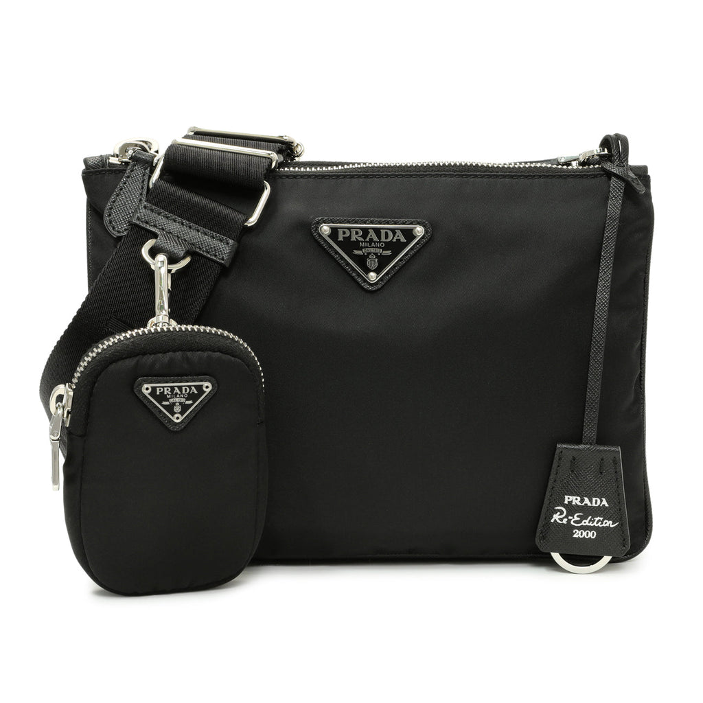 Prada Black Nylon Re-Edition 2000 Messenger Bag