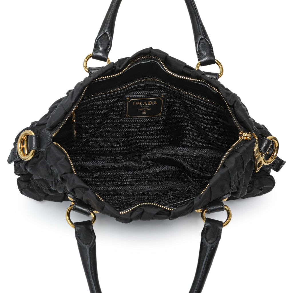 Prada Nero Tessuto Gaufre Small Tote