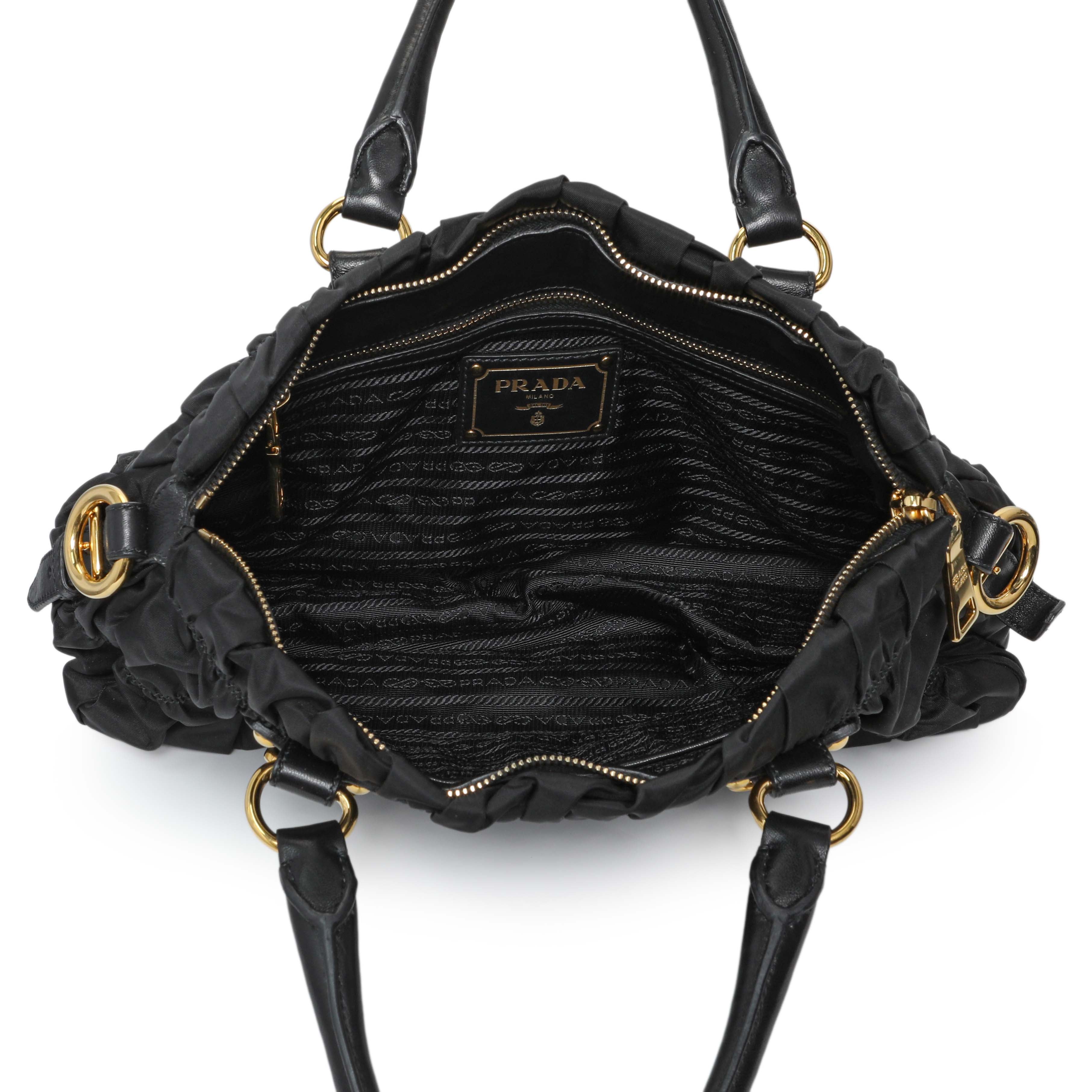 Prada Nero Tessuto Gaufre Small Tote