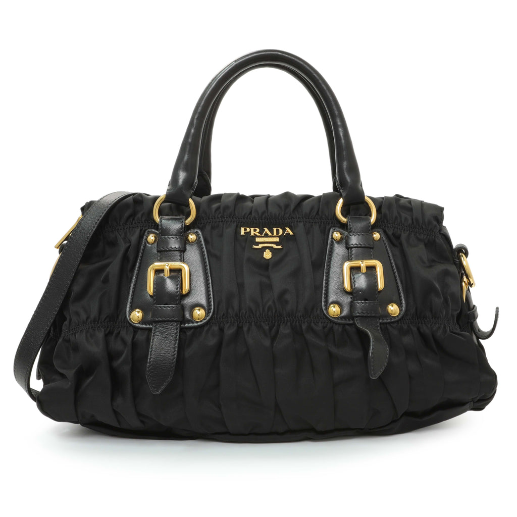 Prada Nero Tessuto Gaufre Small Tote