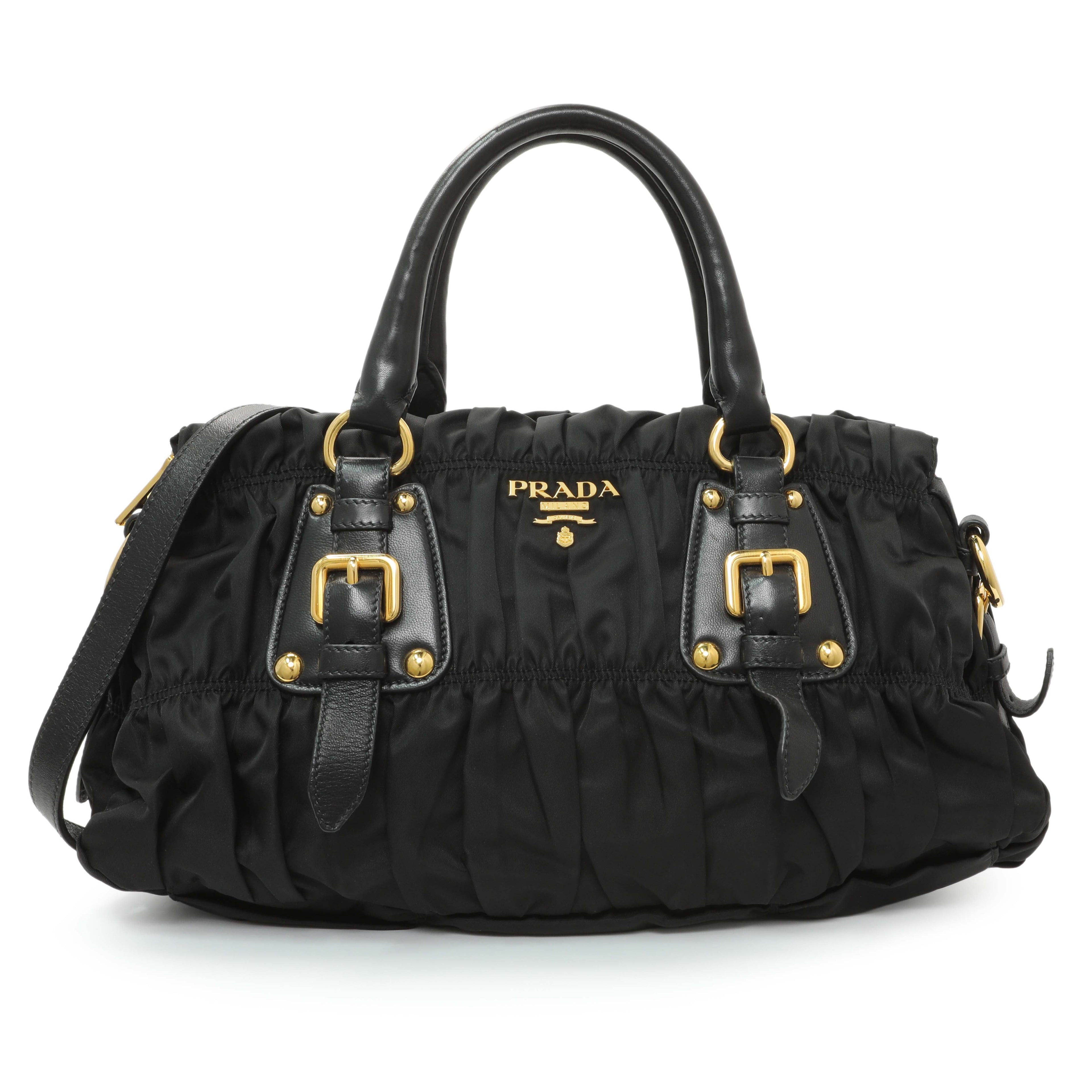 Prada Nero Tessuto Gaufre Small Tote