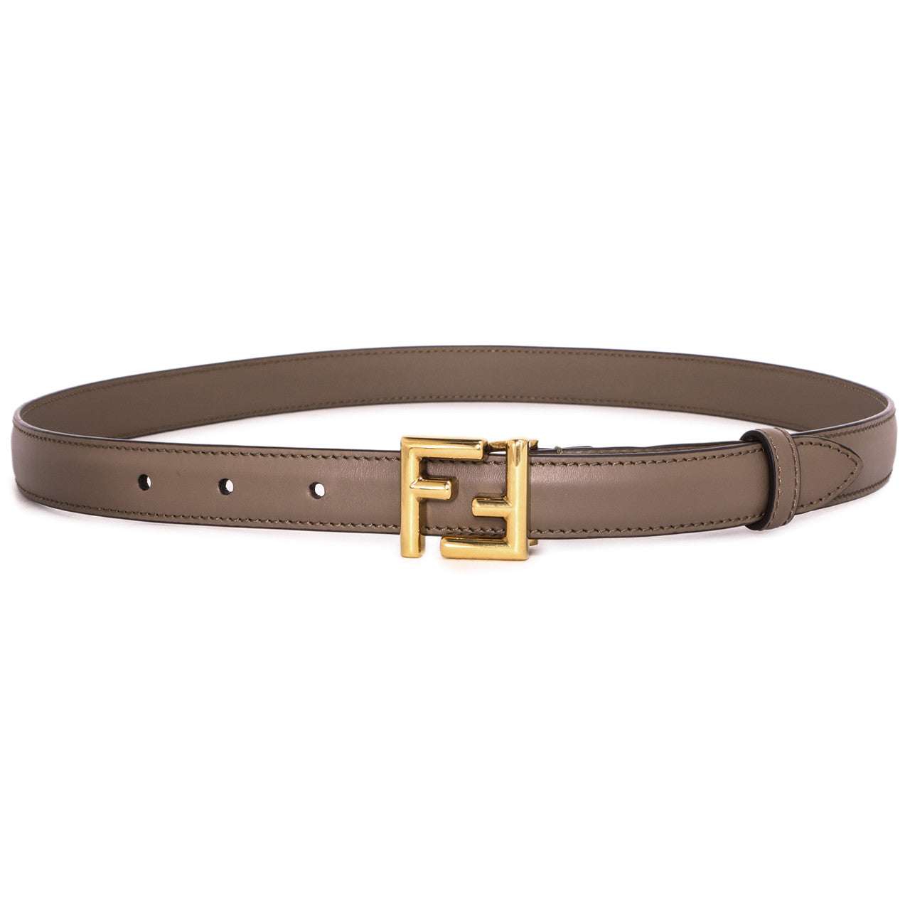 Fendi Grey Vitello King FF 20mm Belt